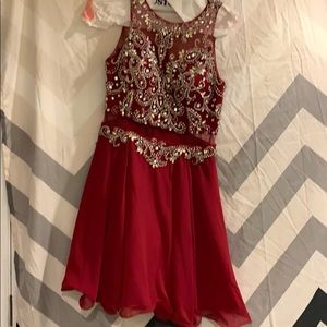 Dark red homecoming dress